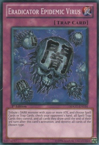 イルミナティカード　Epidemic　伝染病 Amazon.com: Yu-Gi-Oh! - Eradicator Epidemic Virus (SDGU-EN034